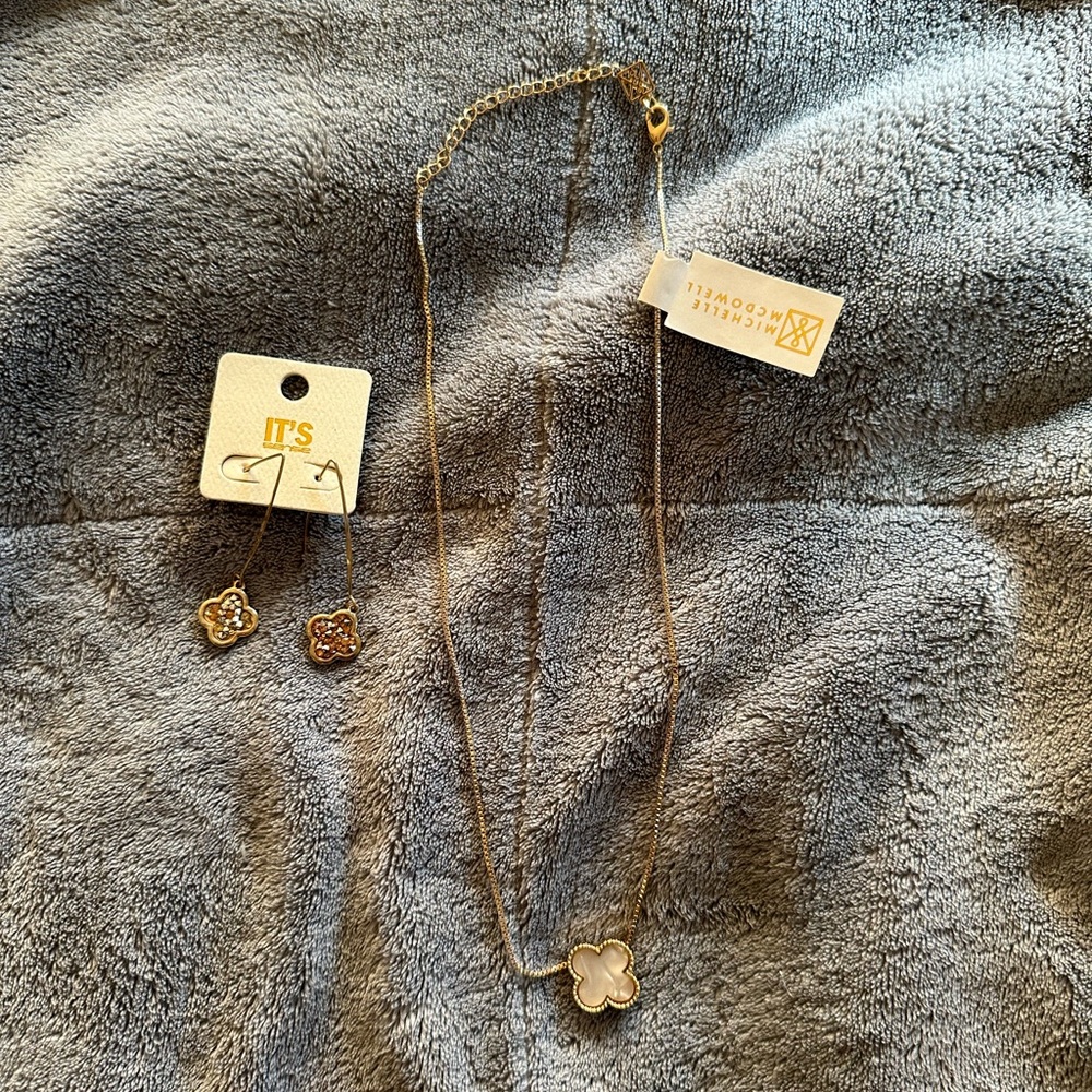 michelle mcdowell necklace and earrings set